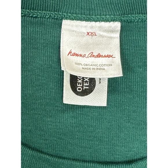 NWOT HANNA ANDERSSON ADULT UNISEX TREE GREEN SOLID PAJAMA SHIRT XXL COTTON - Picture 3 of 9